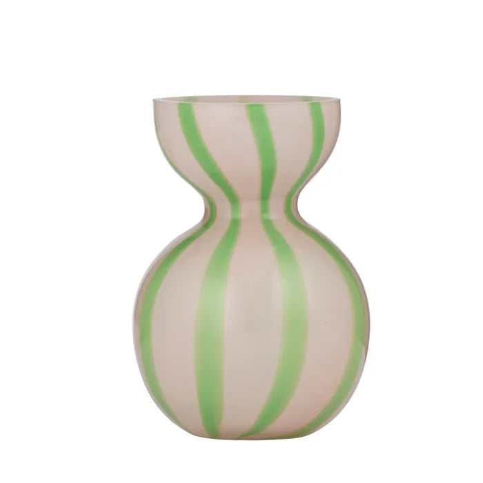 Bobbi Glass Vase 13x18cm Pink/Emerald - Roma Gift & Gourmet