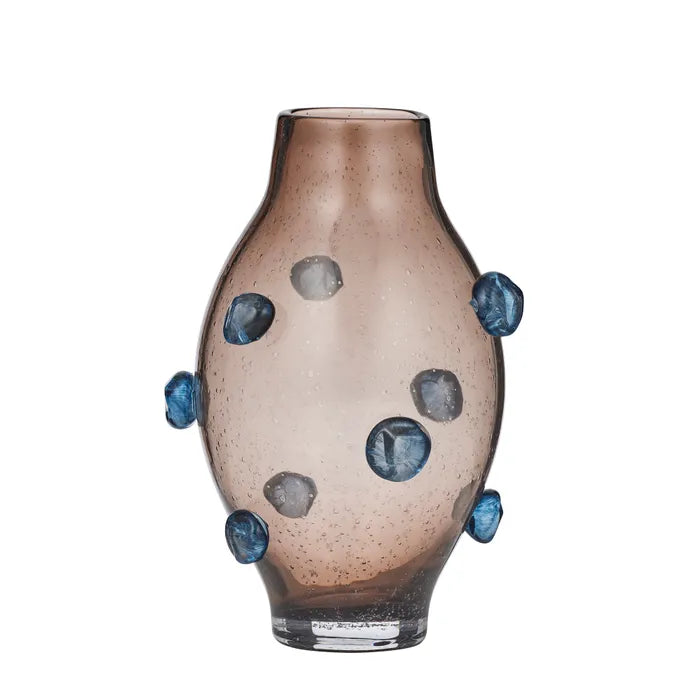 Fletcher Glass Vase - Steel/Cocoa