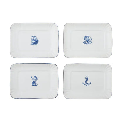 Ahoy Cer Trinket Plate 13.5x19cm - Roma Gift & Gourmet