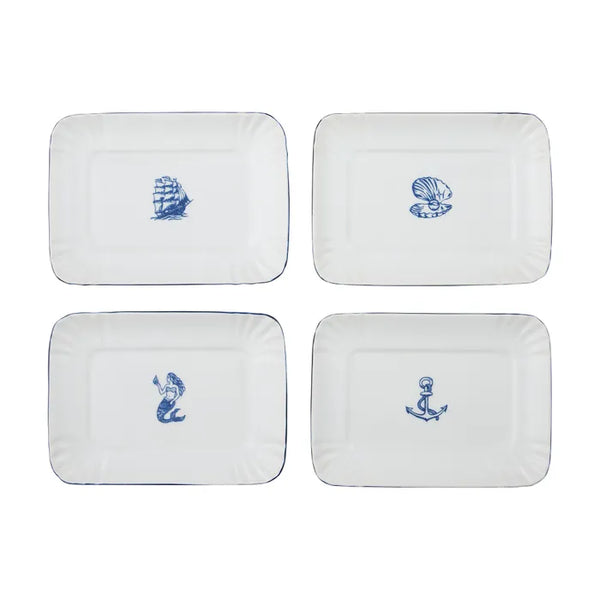 Ahoy Cer Trinket Plate 13.5x19cm - Roma Gift & Gourmet