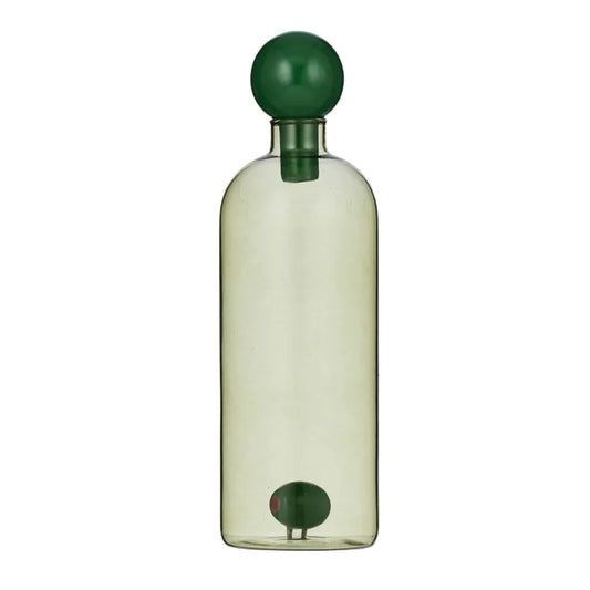 Olive Glass Oil Bottle - Green - Roma Gift & Gourmet