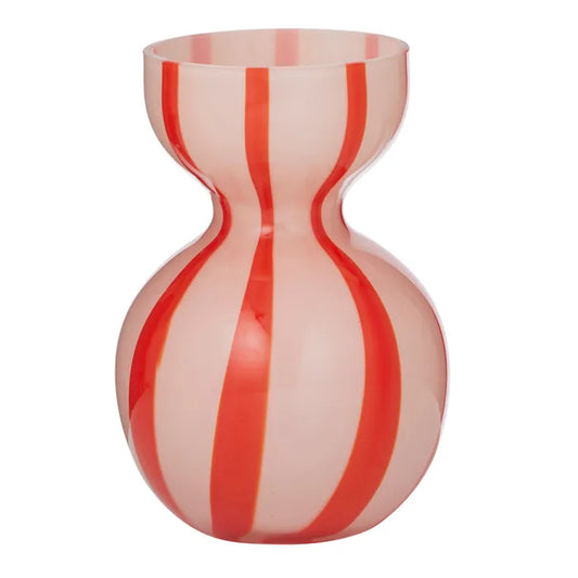 Bobbi Glass Vase - Pink/Red - Roma Gift & Gourmet