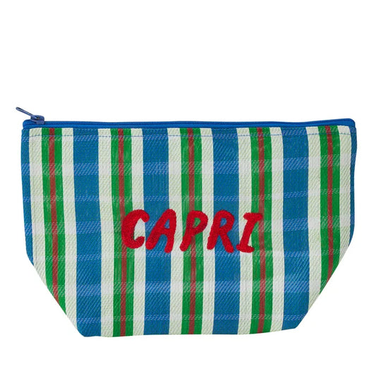 Capri Recycled Pouch 30x10x19cm Blue - Roma Gift & Gourmet