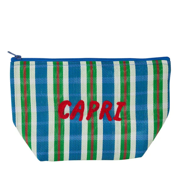 Capri Recycled Pouch 30x10x19cm Blue