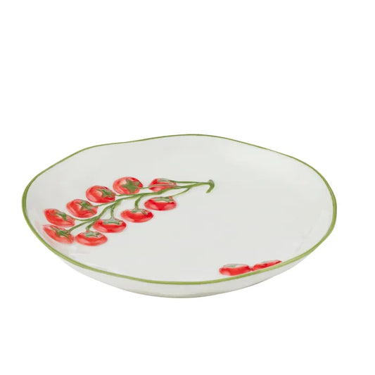 Pomodoro Ceramic Plate 14.5cm Red/Green - Roma Gift & Gourmet