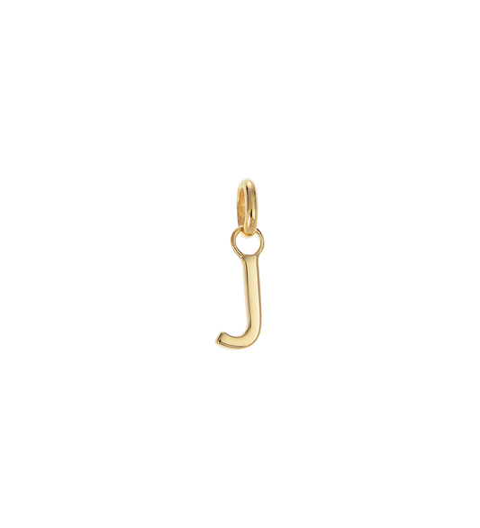 J - OUTLINE INITIAL (18K GOLD VERMEIL)