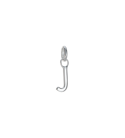 J - OUTLINE INITIAL (STERLING SILVER)