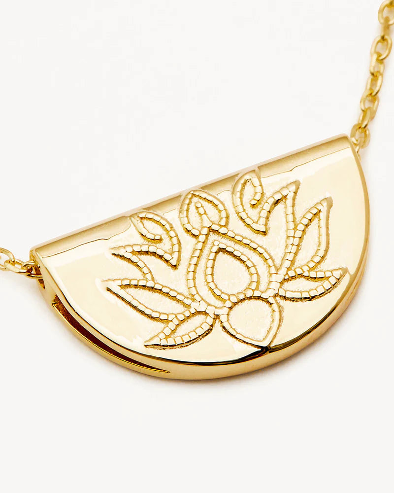 Gold Lotus Short Necklace - Roma Gift & Gourmet
