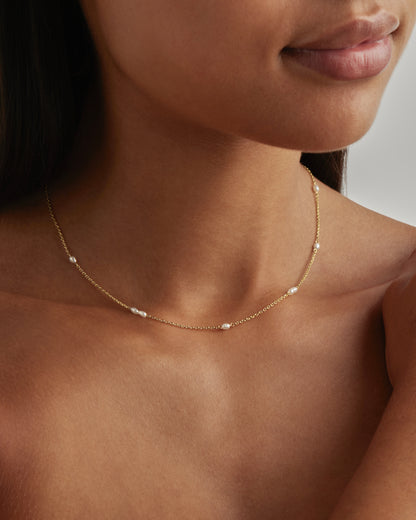 Gold Serene Dreams Pearl Choker