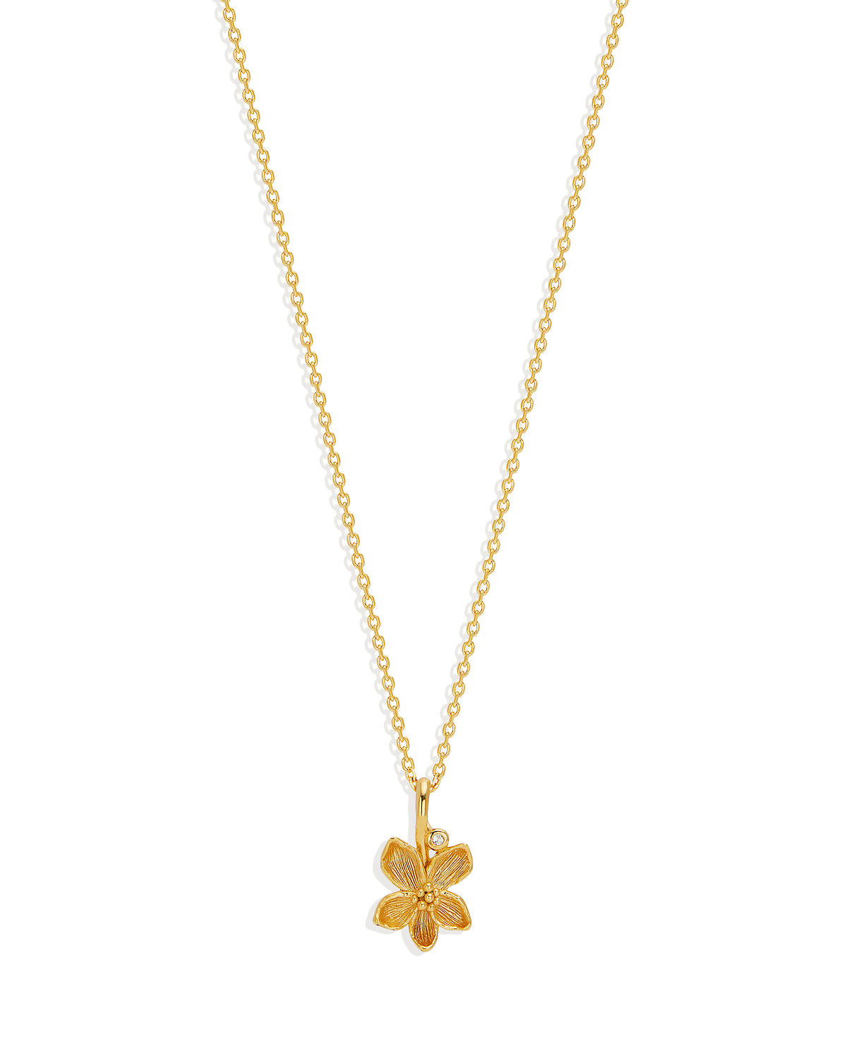 Birth Flower Necklace 18k Gold Vermeil - Roma Gift & Gourmet