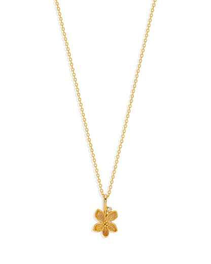 Birth Flower Necklace 18k Gold Vermeil