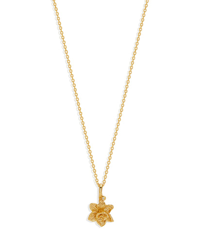 Birth Flower Necklace 18k Gold Vermeil