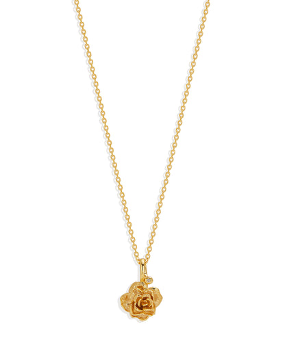 Birth Flower Necklace 18k Gold Vermeil