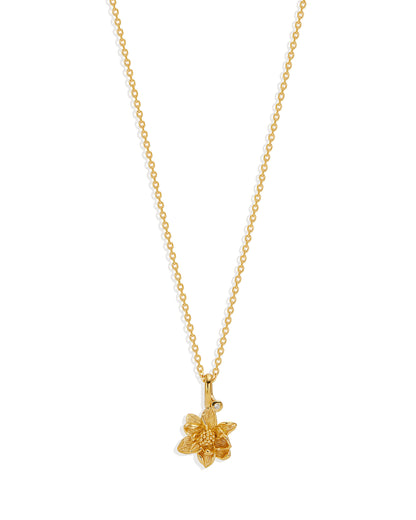 Birth Flower Necklace 18k Gold Vermeil