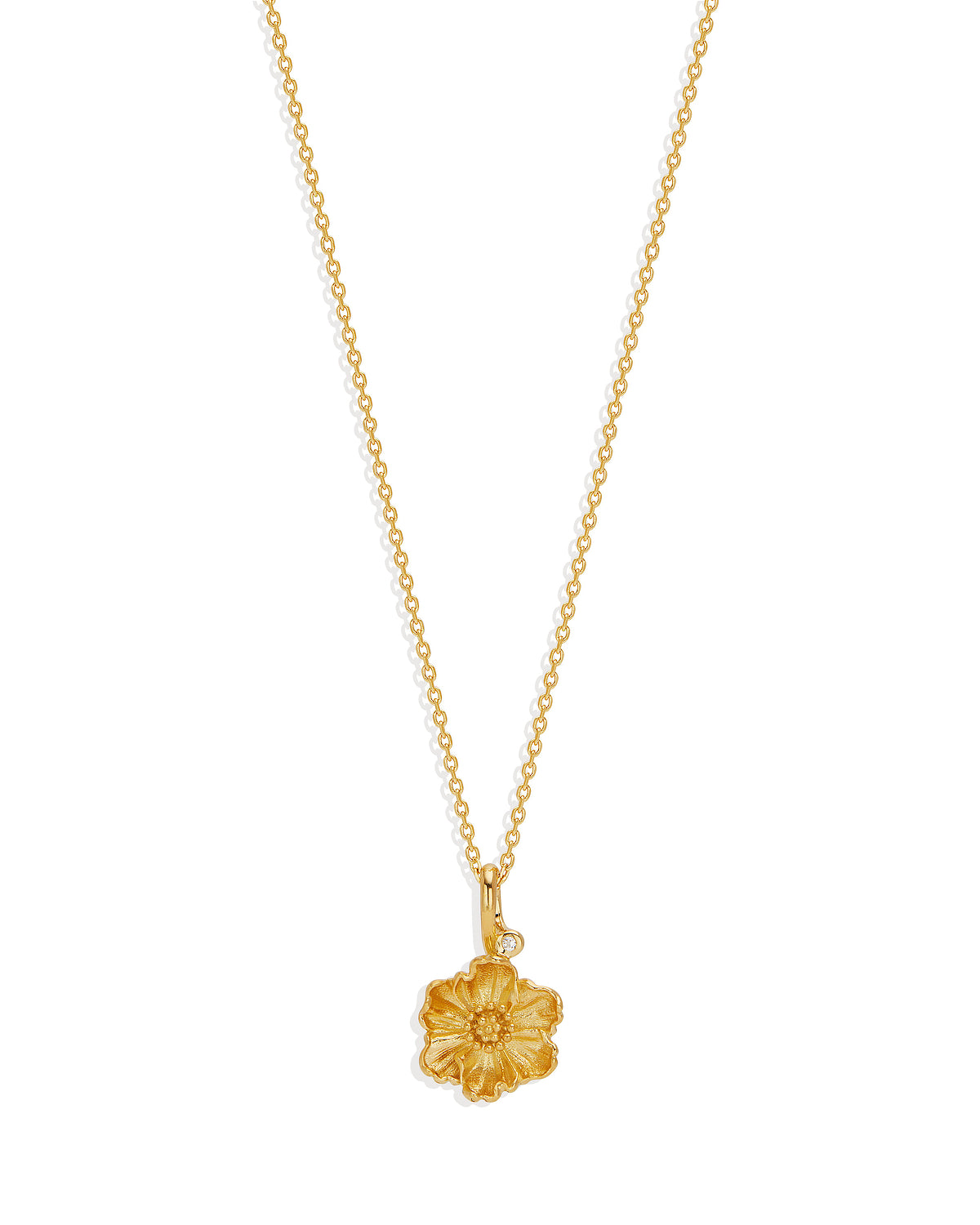 Birth Flower Necklace 18k Gold Vermeil
