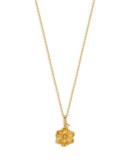 Birth Flower Necklace 18k Gold Vermeil