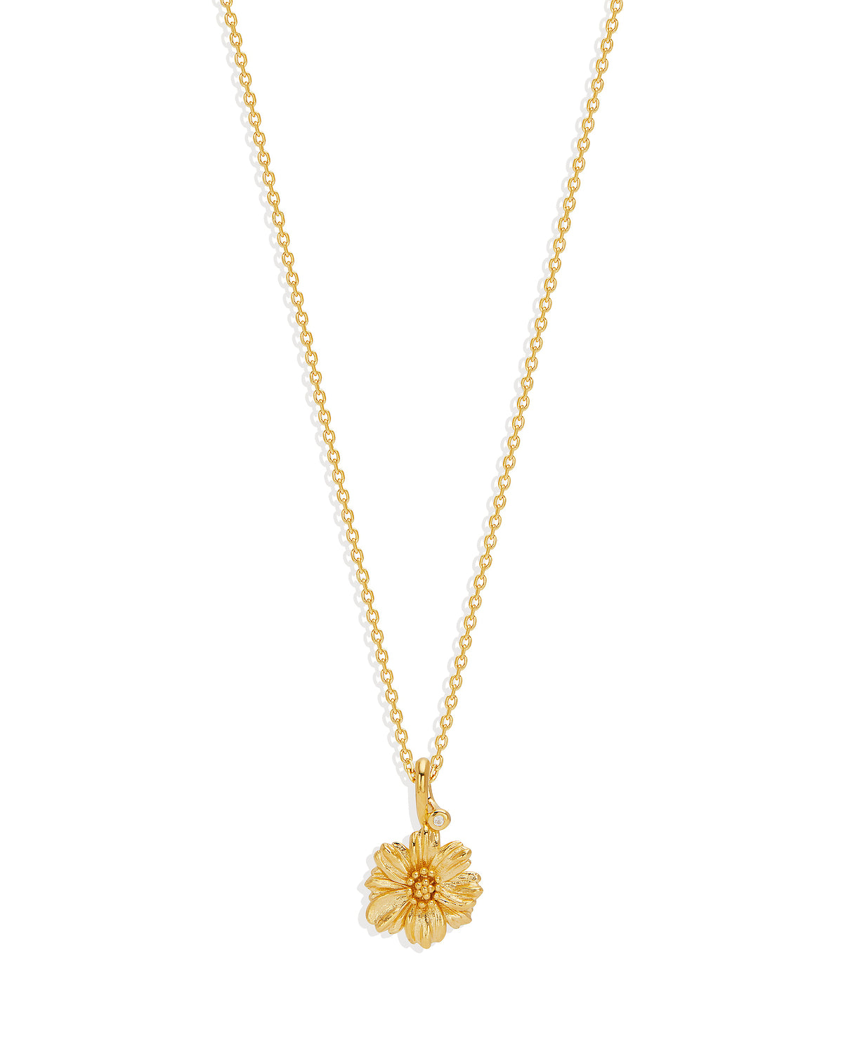 Birth Flower Necklace 18k Gold Vermeil