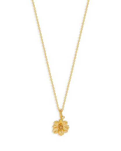 Birth Flower Necklace 18k Gold Vermeil