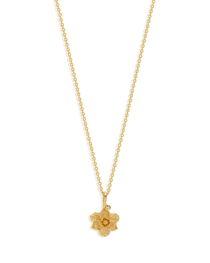 Birth Flower Necklace 18k Gold Vermeil