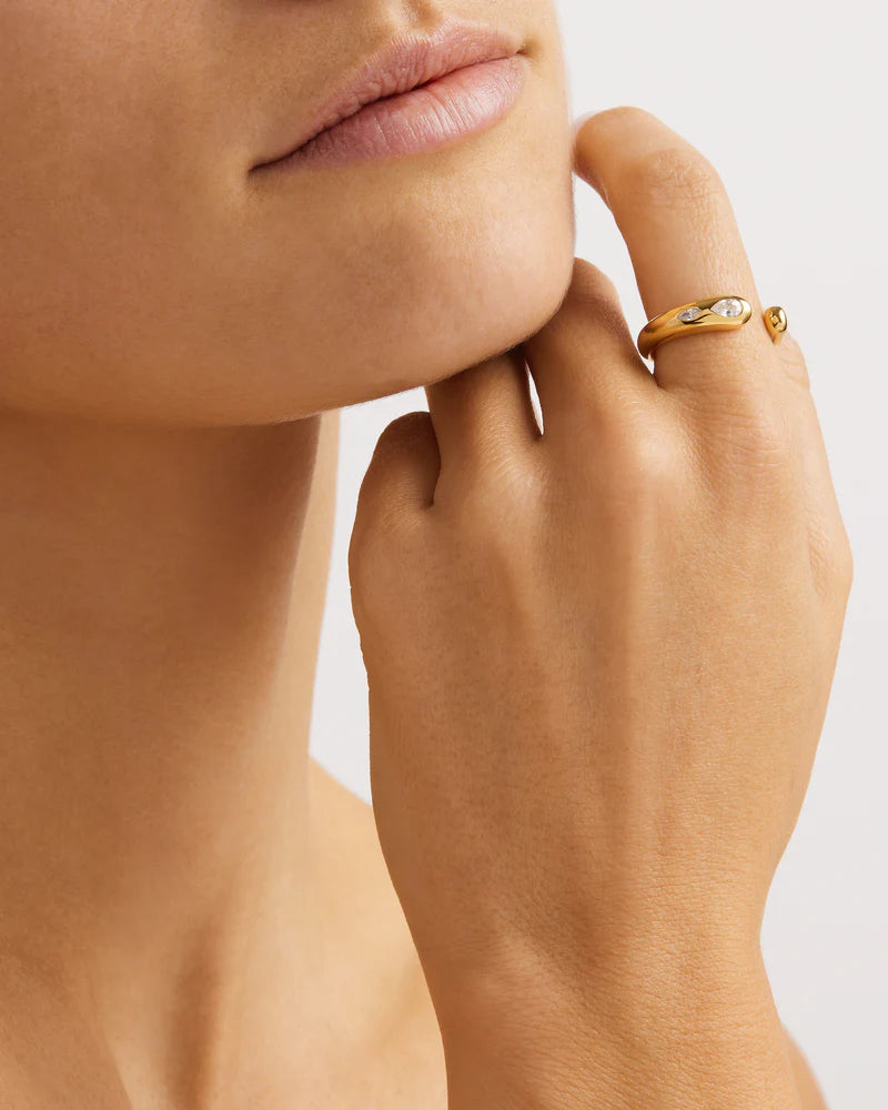 18k Gold Vermeil Dewdrop Ring - Roma Gift & Gourmet
