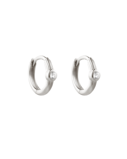 STILLNESS TOPAZ HOOPS (STERLING SILVER) - SET