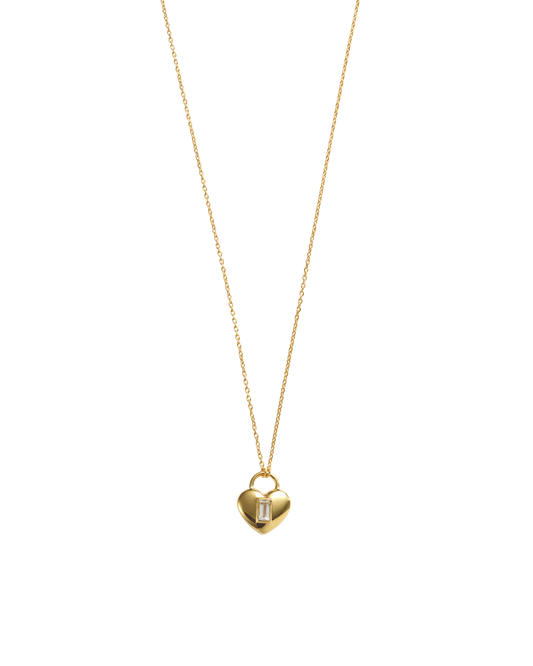 Vera Heart Lock Necklace (18K Gold Plated) - Roma Gift & Gourmet