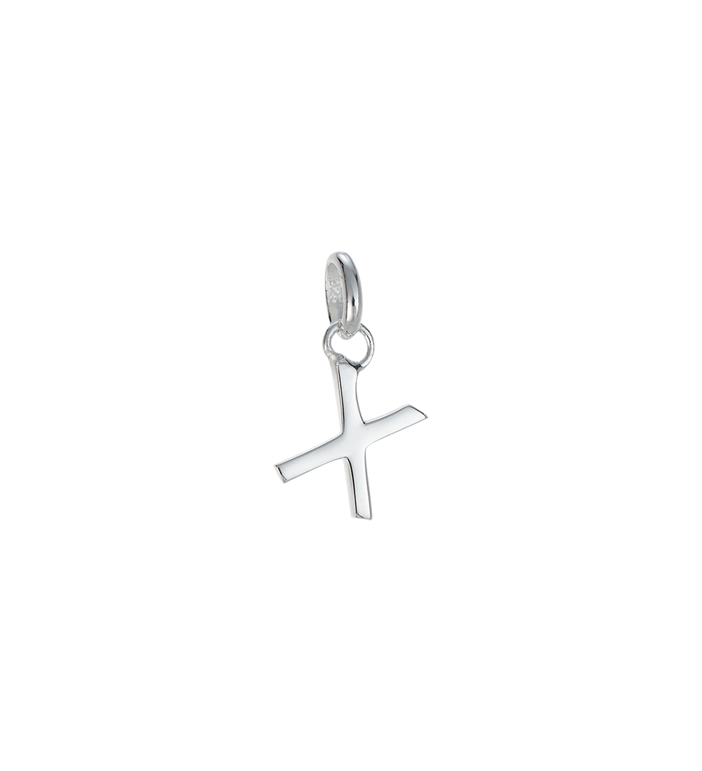 X - OUTLINE INITIAL (STERLING SILVER)