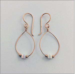 White Opalite Drop Earring - Roma Gift & Gourmet