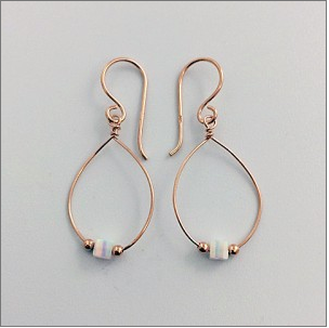 White Opalite Drop Earring - Roma Gift & Gourmet